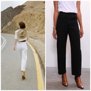 Nili Lotan Toledo High Waist Straight Leg Pants